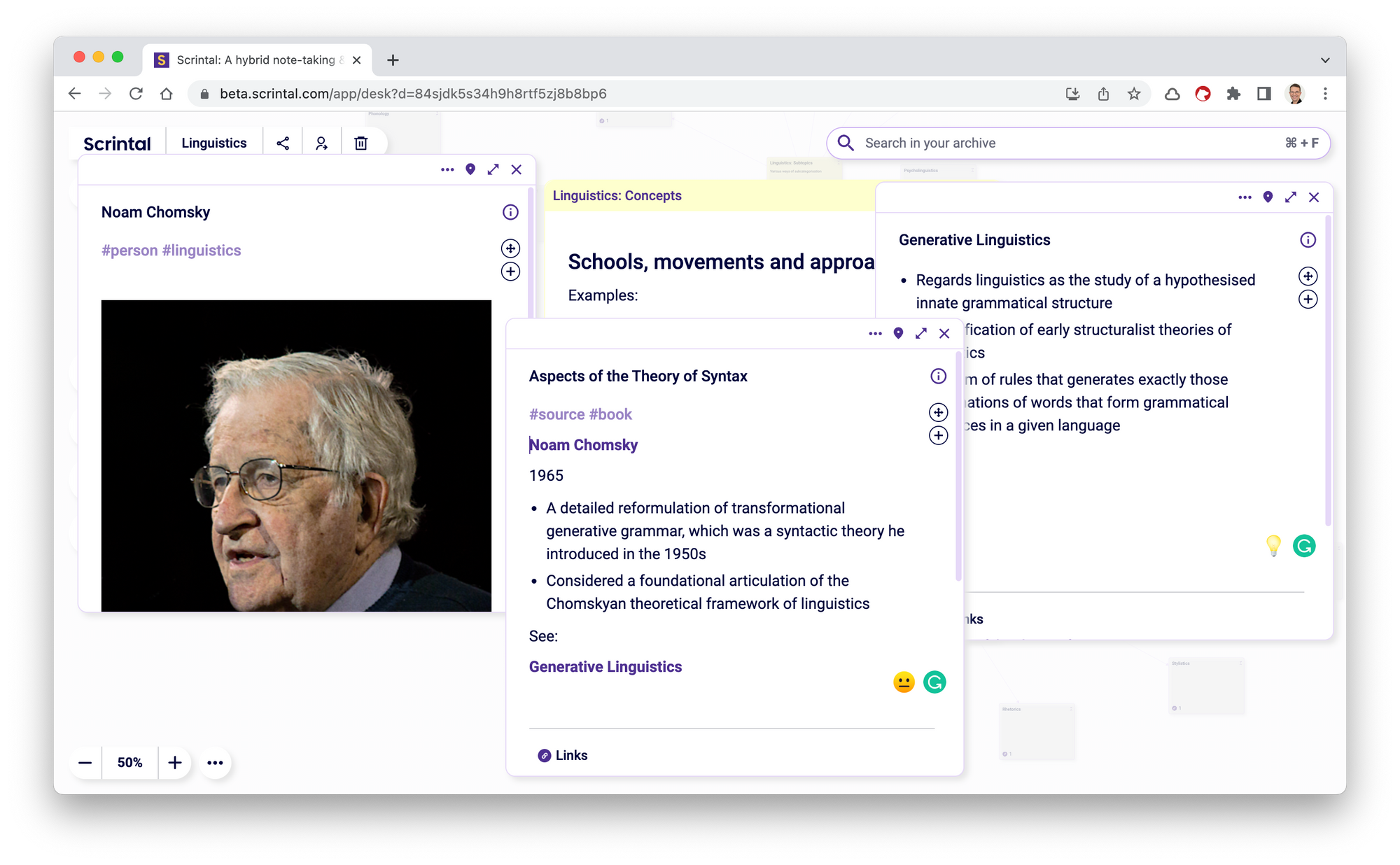 Establishing connections with links